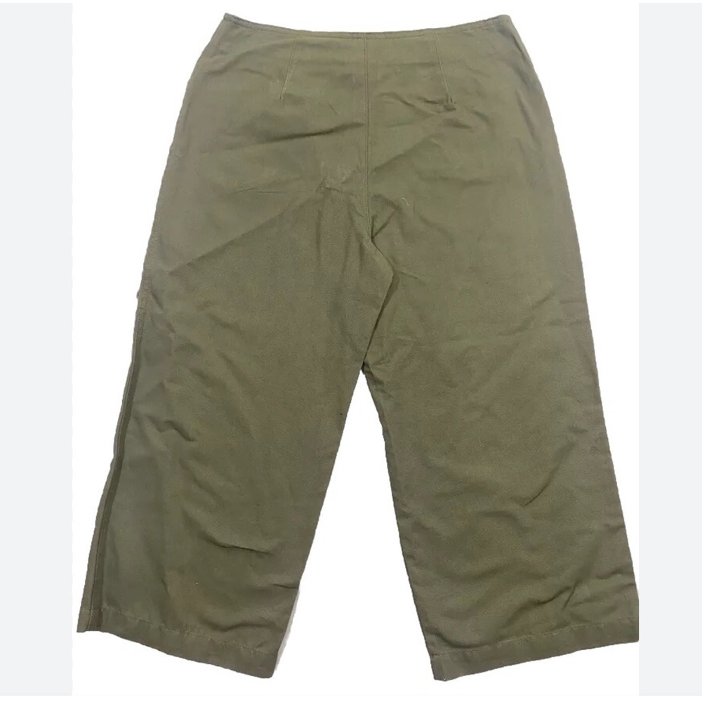 WHITE STAG Olive Green Capri Pants Wide Leg Crop High Rise Womens Plus Size 16